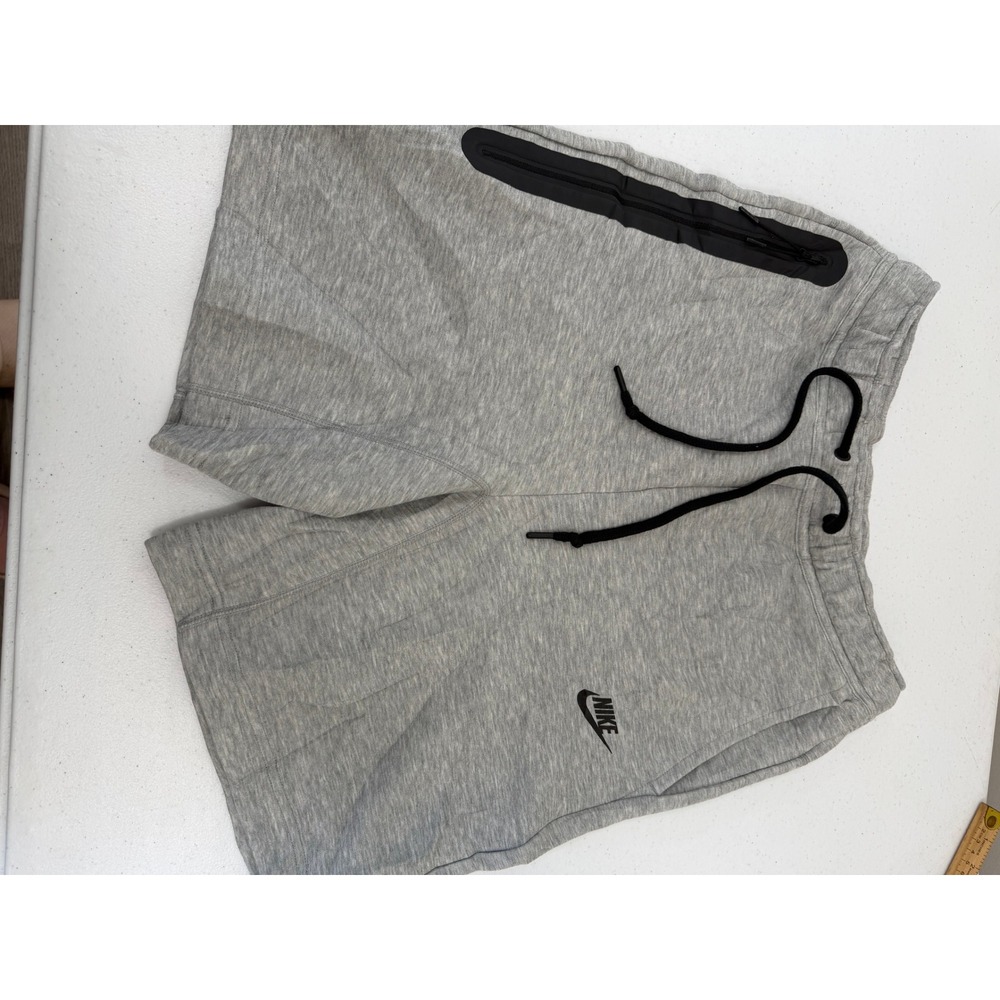 Nike Tech Fleece Shorts Mens Small Heather Grey Zipper Pocket 833935-063